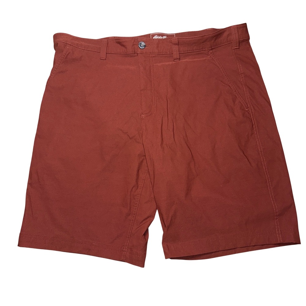 Eddie Bauer Travex Shorts 40 Dark Sable Rust color Performance Stretch Hiking